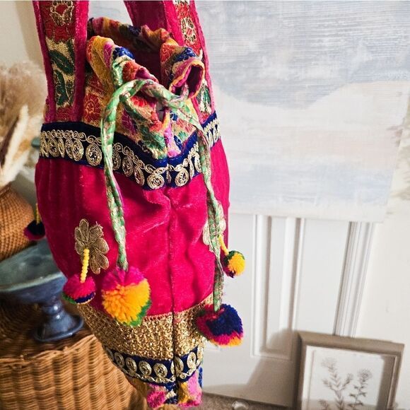 Banjara Ethnic Indian Embroidered Handmade Tribal Boho Tote Bag. - Picture 8 of 15